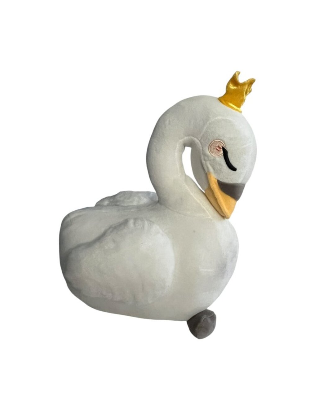 Honeymaru Swan Plush 11” Kawaii Crowned White Swan Stuffed Animal